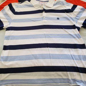 Brooks Brothers 346 large Men's white blue and sky blue